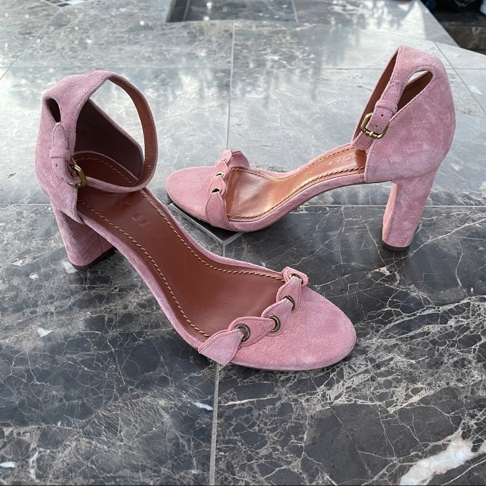 NWOB Coach HeelSandal Leather OpenToe AnkleStrap